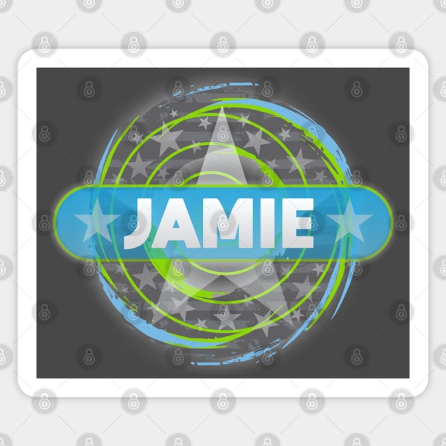 Jamie Mug Sticker by Dale Preston Design